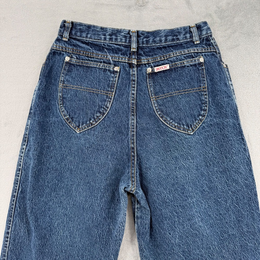 Vintage Sasson‎ High Waisted Mom Jeans Denim Made in USA Tapered Leg Size 27? - Picture 12 of 15
